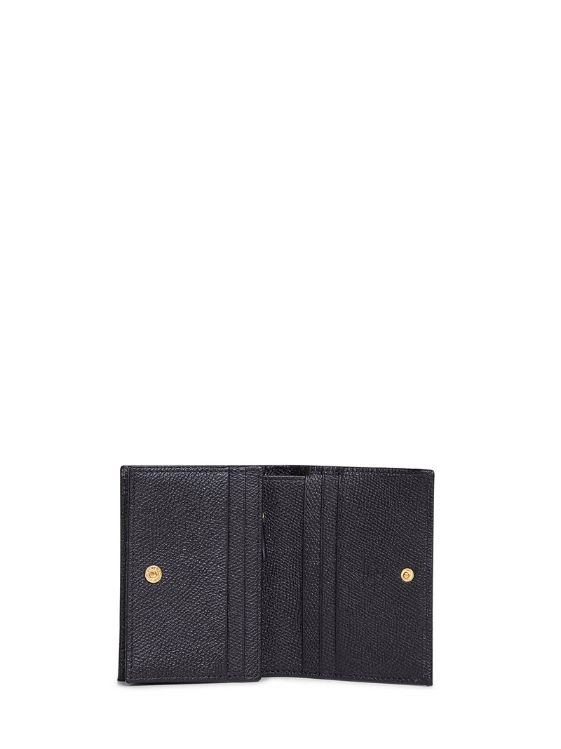 Valentino Garavani Vlogo Wallet — Black Calf Leather
