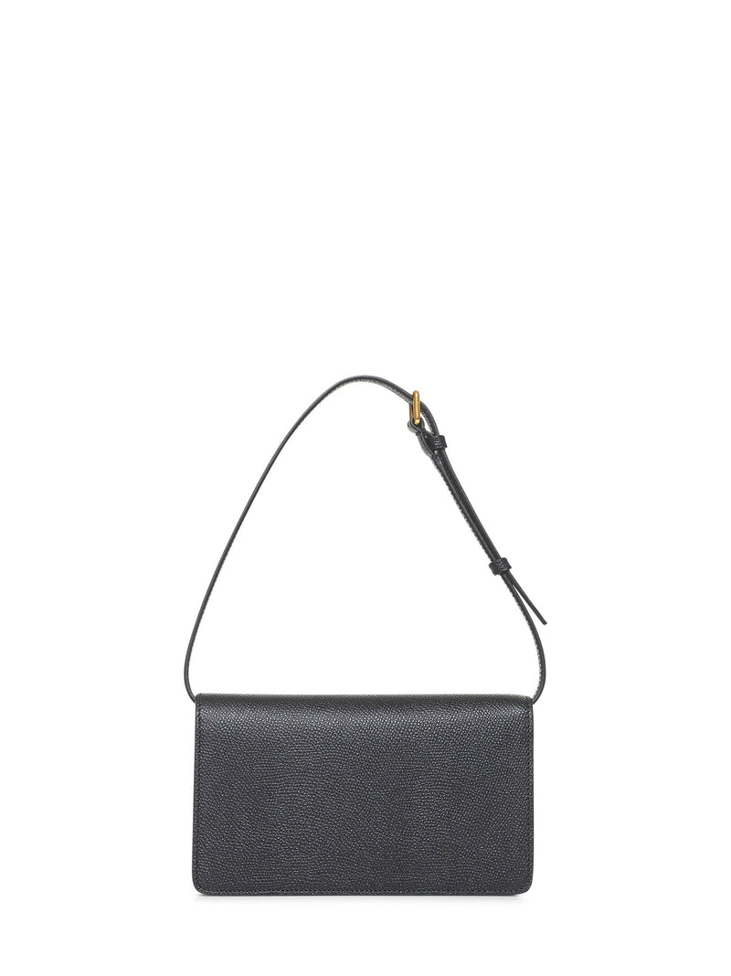 Valentino Garavani Shoulder Bag — Black Calf Leather