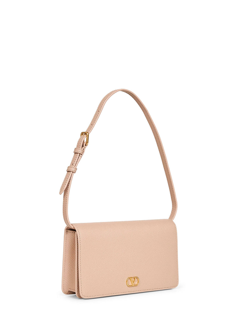 Valentino Garavani Shoulder Bag — Beige Calf Leather