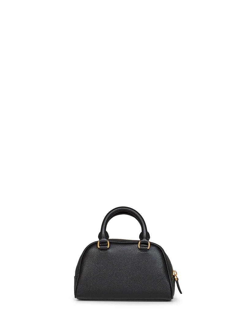 Valentino Garavani Top Handle Bag — Black Calf Leather