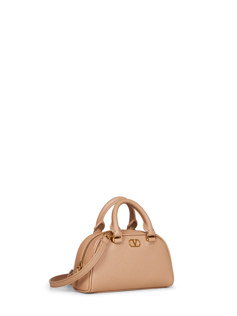 Valentino Garavani Top Handle Bag — Beige Calf Leather
