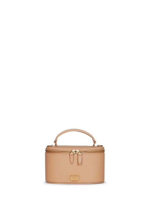 Valentino Garavani Top Handle Bag — Beige Calf Leather