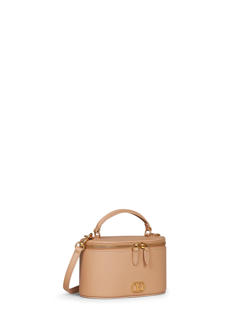 Valentino Garavani Top Handle Bag — Beige Calf Leather