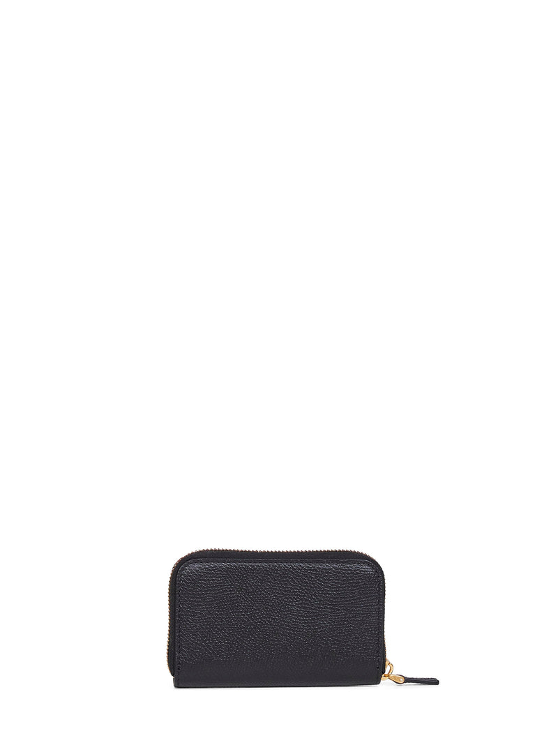 Valentino Garavani Grained Calf Leather With Vlogo Wallet — Black