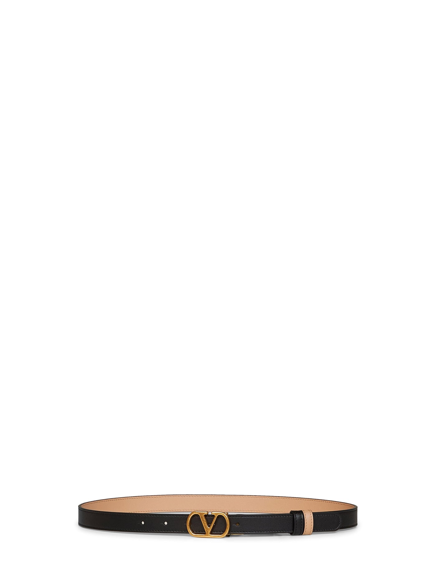 Valentino Garavani Reversible Vlogo Signature Belt — Black Calf Leather