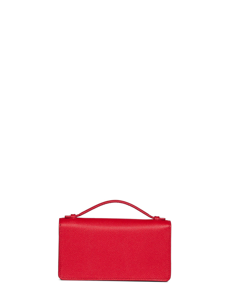 Valentino Garavani Top Handle Bag — Red Calf Leather