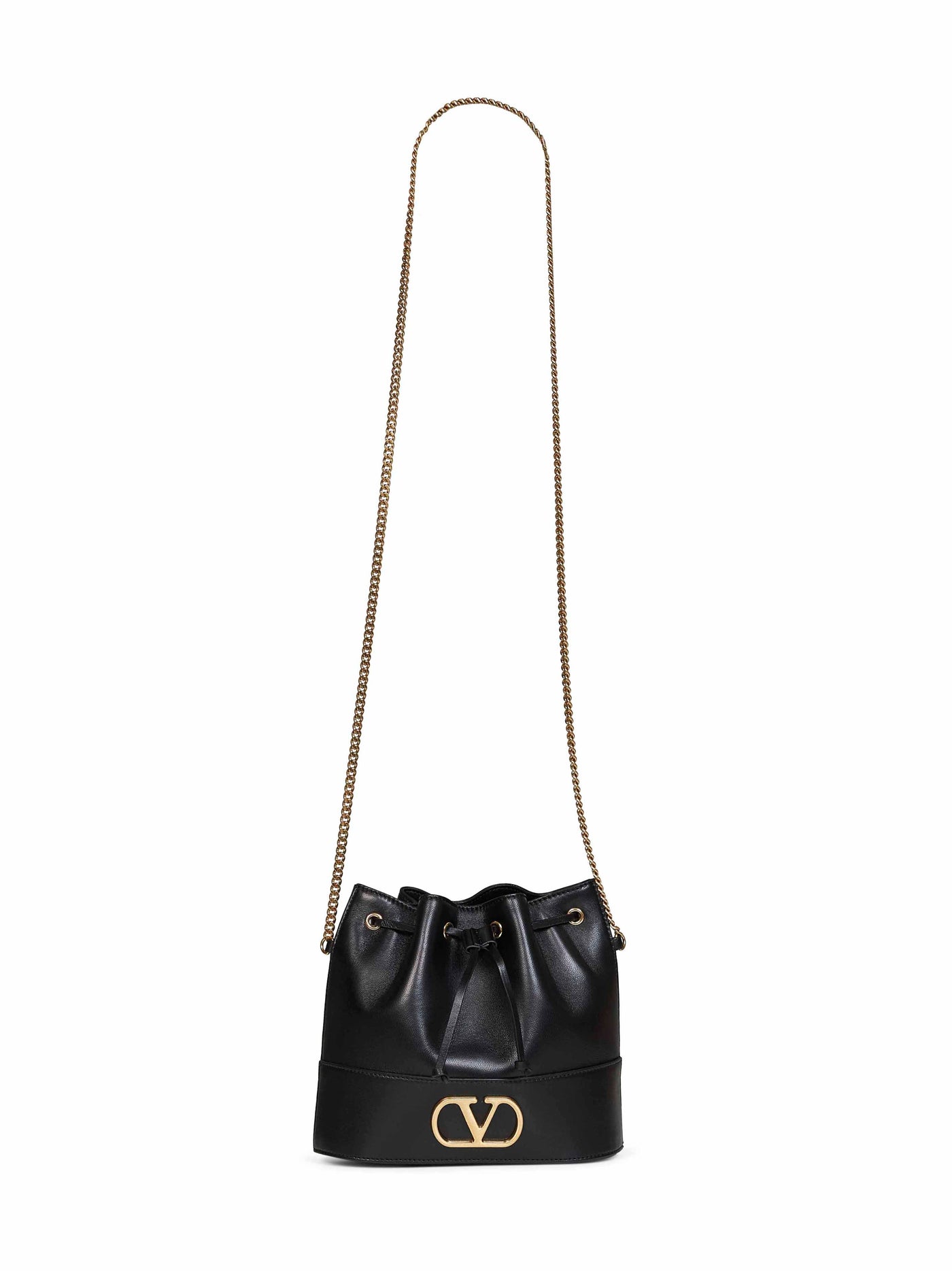 Valentino Garavani Bucket Bag — Black Lambskin