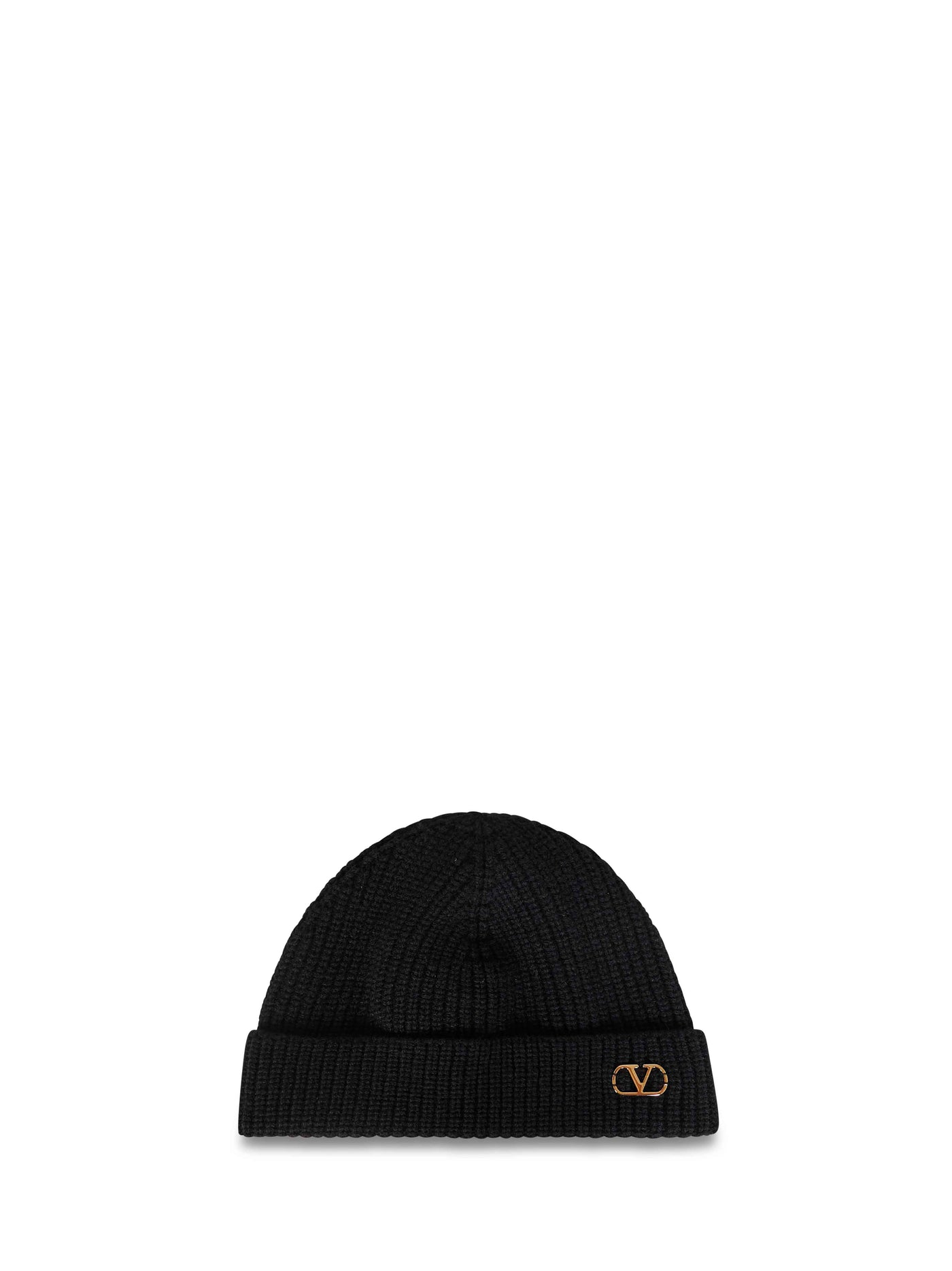 Valentino Garavani 9y2hb02gatz-0no Beanie — Black Cashmere Beanies