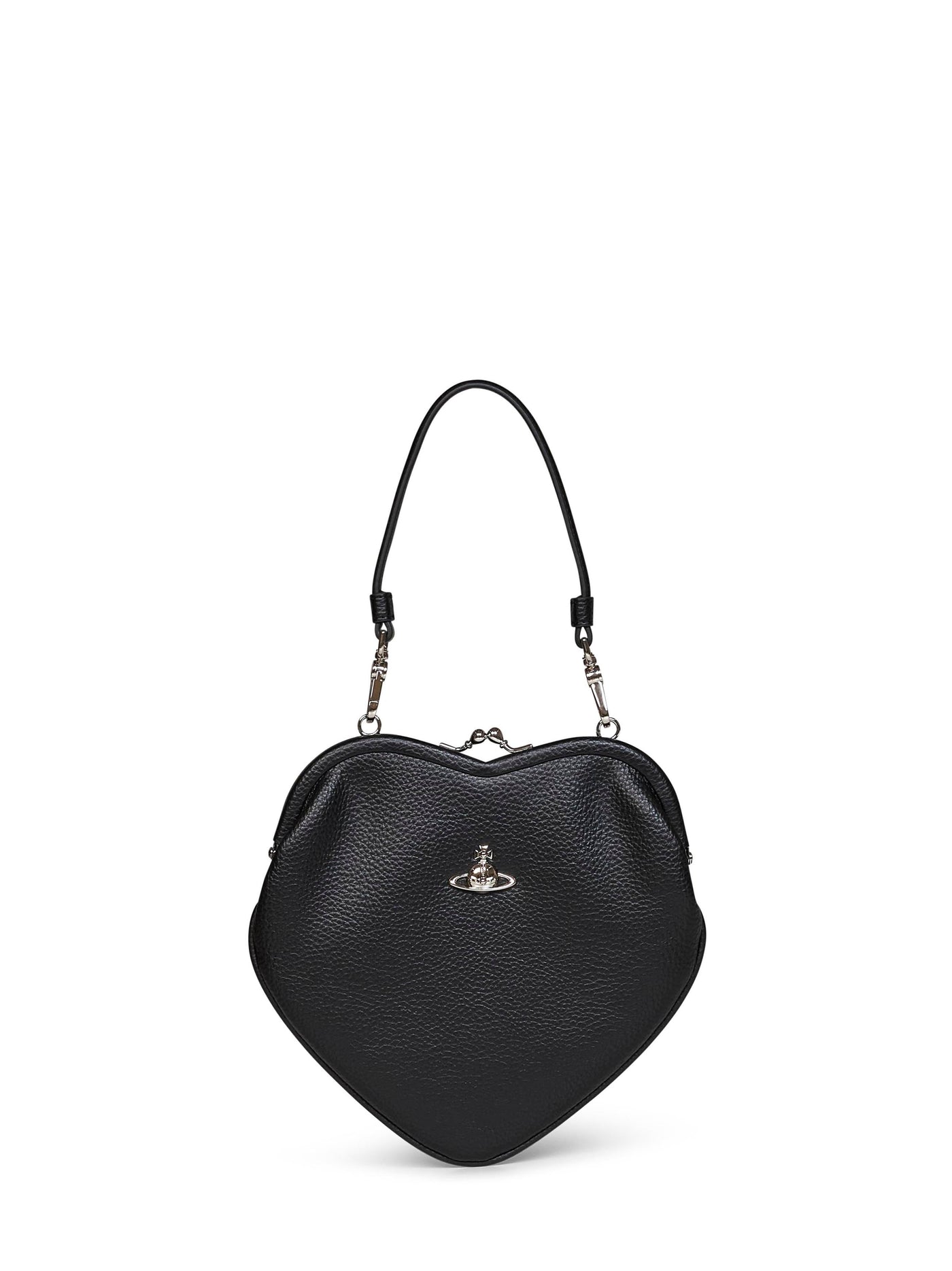 Vivienne Westwood Belle Heart Shoulder Bag — Black Polyethylene