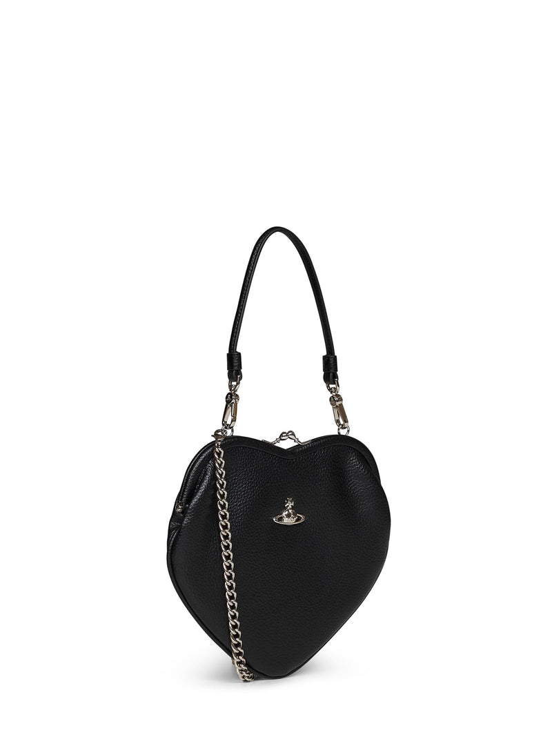 Vivienne Westwood Belle Heart Shoulder Bag — Black Polyethylene