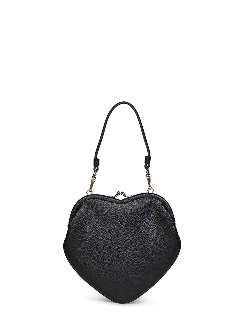 Vivienne Westwood Belle Heart Shoulder Bag — Black Polyethylene