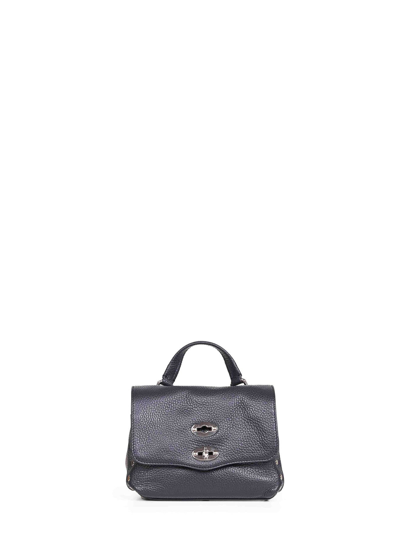 Zanellato Postina Baby Top Handle Bag — Navy Bovine Leather