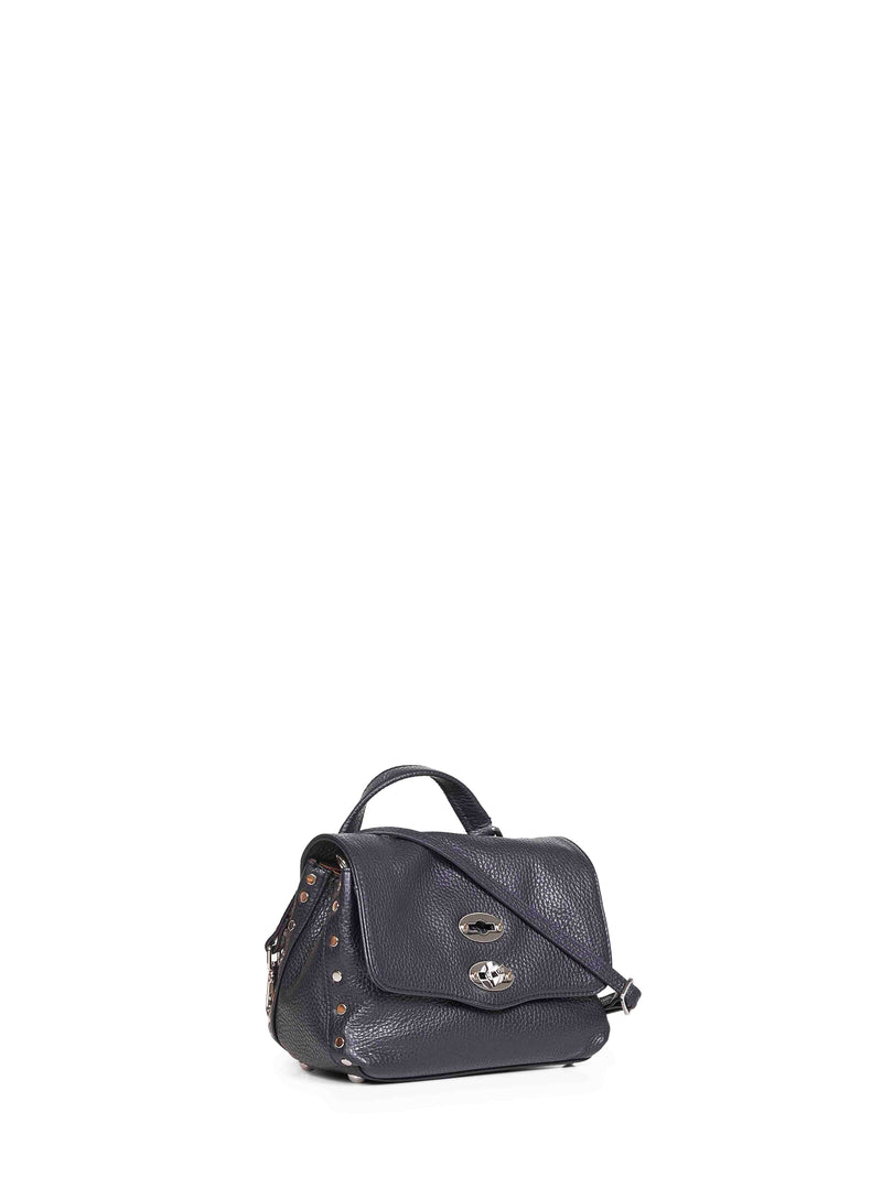 Zanellato Postina Baby Top Handle Bag — Navy Bovine Leather