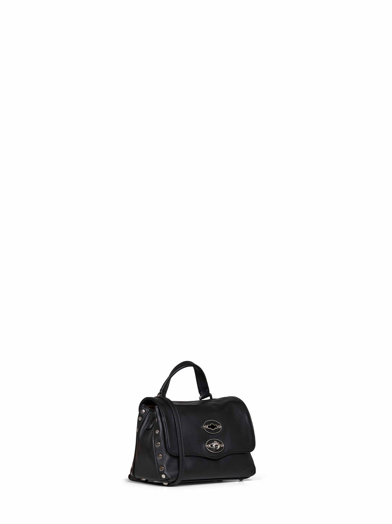Zanellato Baby Postina Top Handle Bag — Black Bovine Leather
