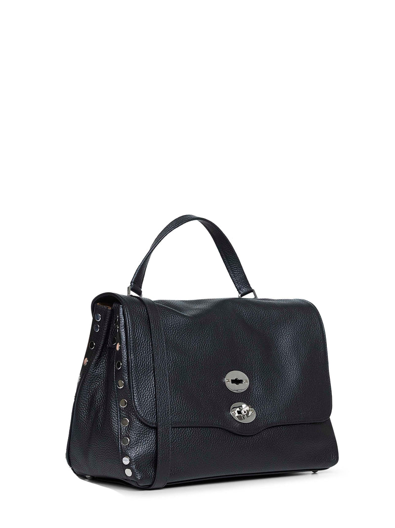 Zanellato Postina Medium Top Handle Bag — Black Leather