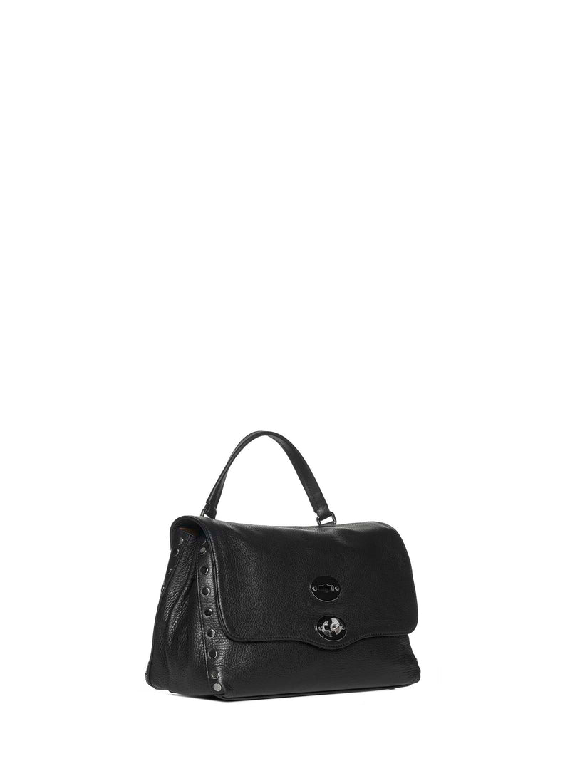 Zanellato Top Handle Bag — Black Calfskin Leather