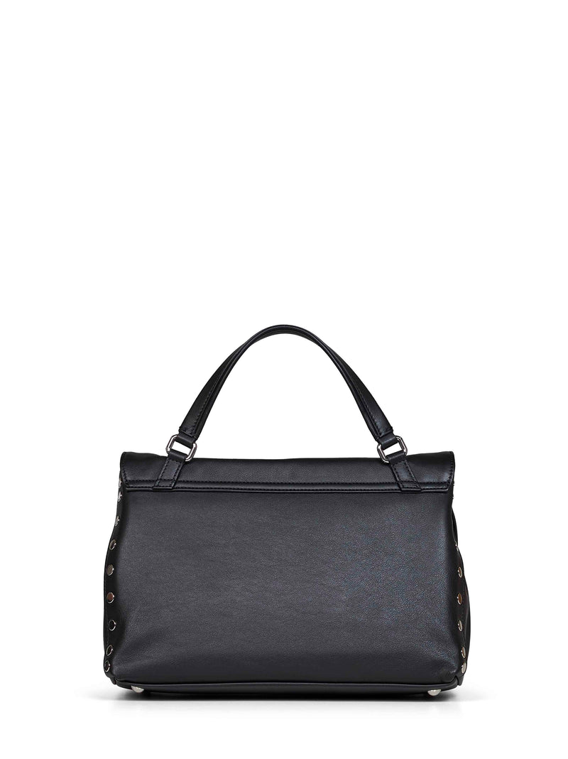 Zanellato Postina Small Top Handle Bag — Black Bovine Leather