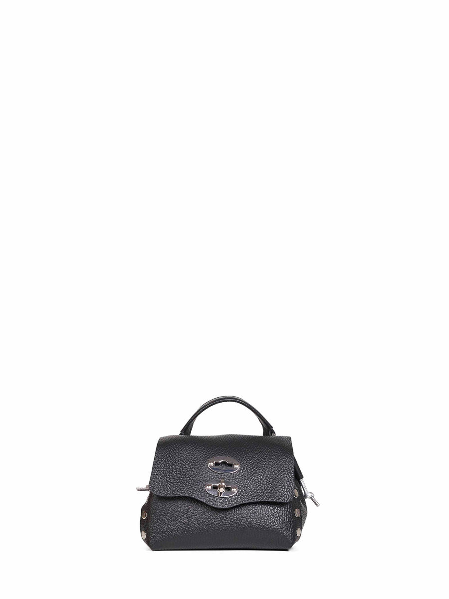 Zanellato Top Handle Bag — Black Bovine Leather (top Grain)