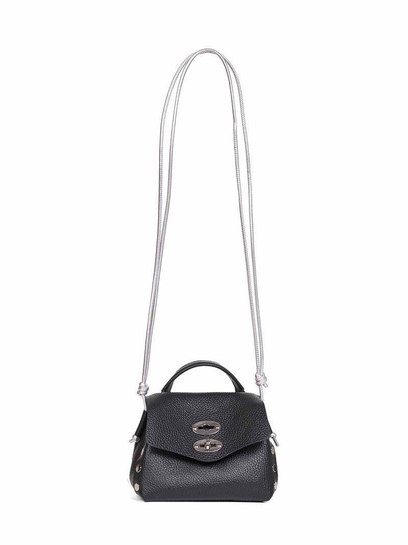 Zanellato Top Handle Bag — Black Bovine Leather (top Grain)