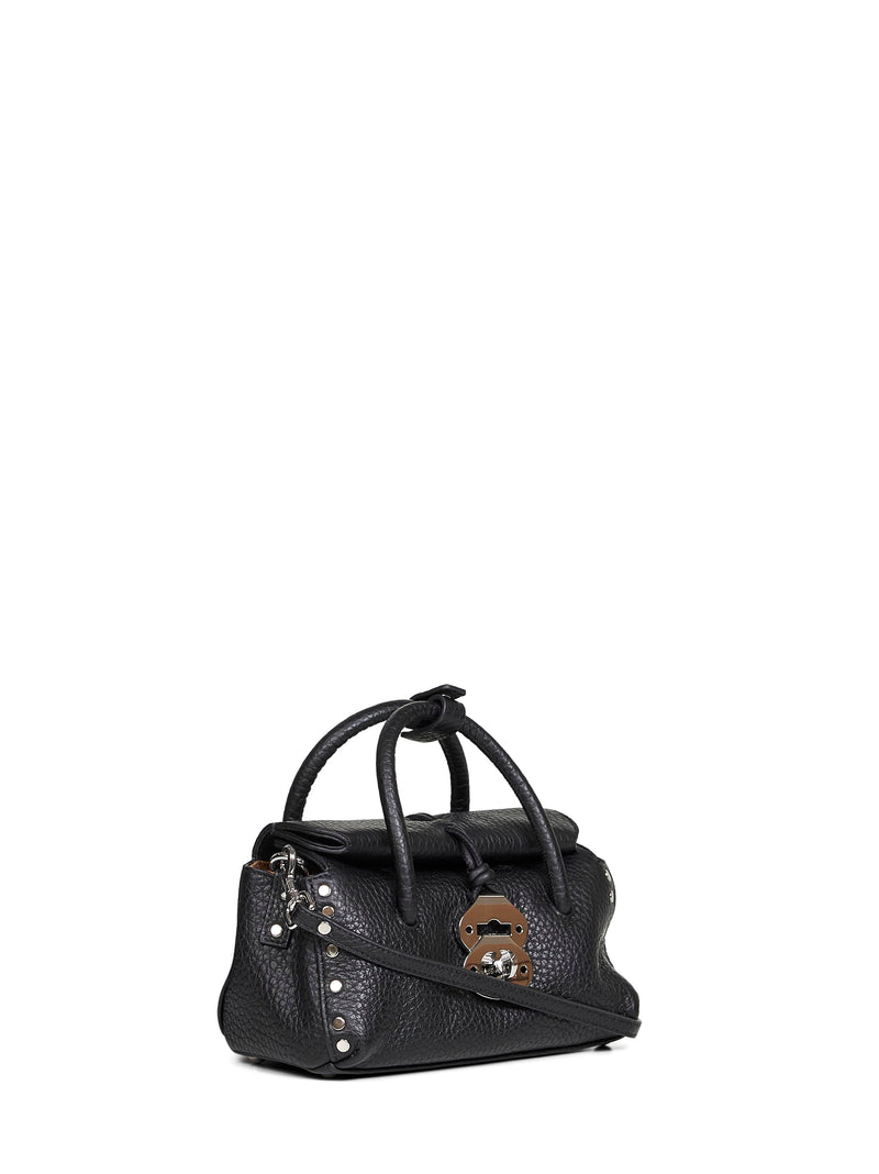 Zanellato Dotta Baby Top Handle Bag — Black Bovine Leather