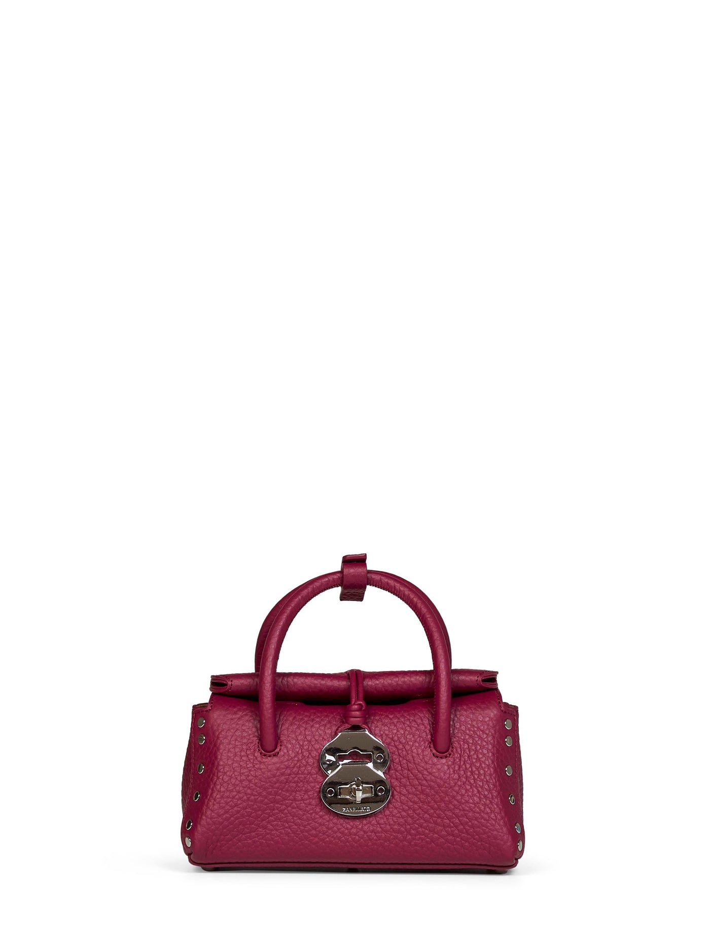 Zanellato Dotta Baby Top Handle Bag — Purple Bovine Leather