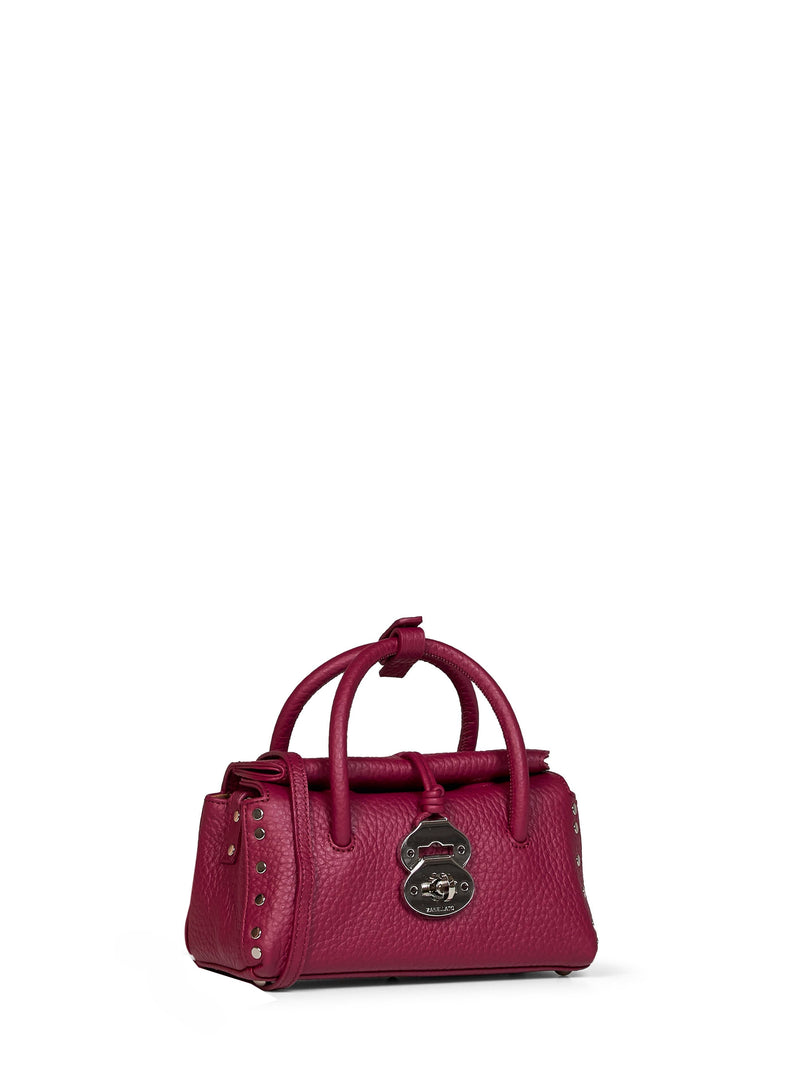 Zanellato Dotta Baby Top Handle Bag — Purple Bovine Leather