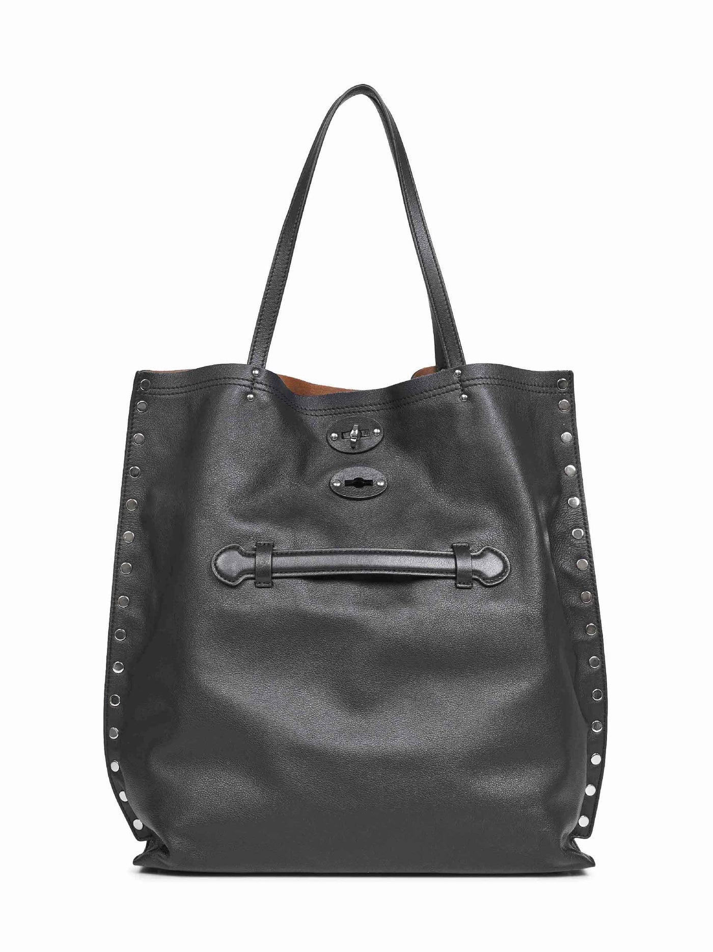 Zanellato Aspasso Tote Bag — Black Bovine Leather (top Grain)