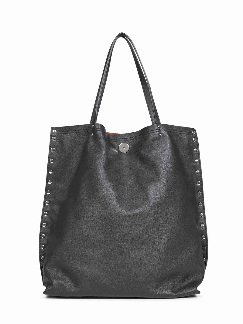 Zanellato Aspasso Tote Bag — Black Bovine Leather (top Grain)