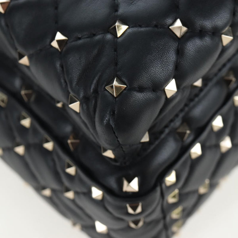 Valentino Garavani Rockstud Spike Quilted Leather Black Bag