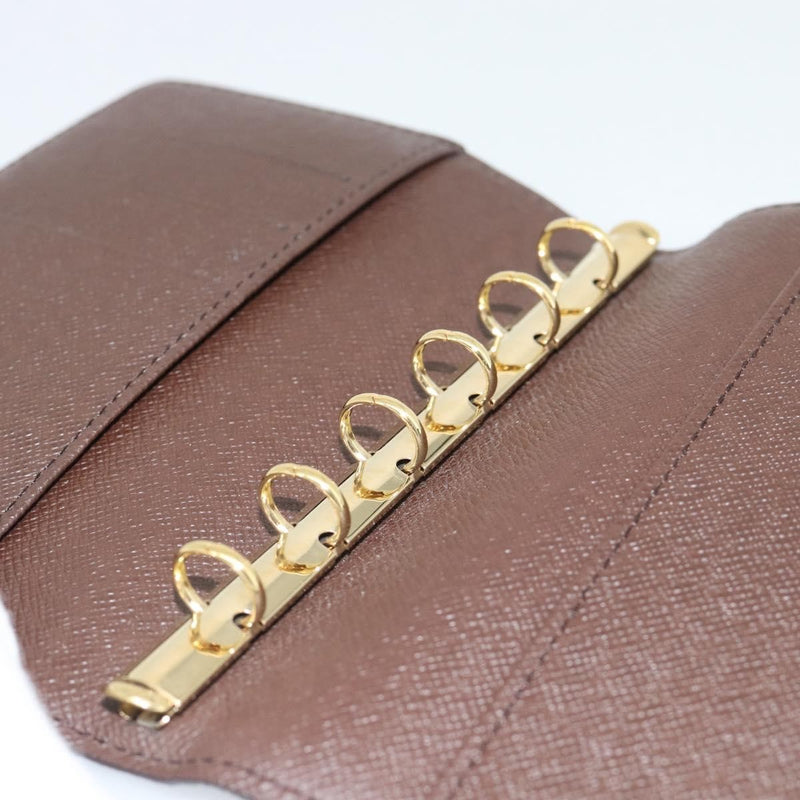Louis Vuitton Ring Agenda Cover Damier Brown Canvas Bag