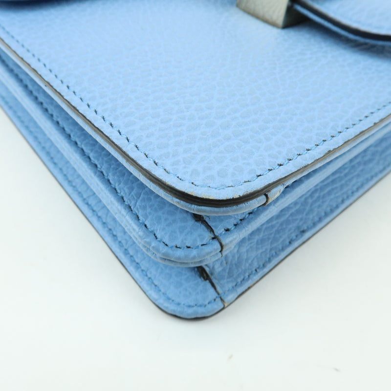 Gucci Interlocking Leather Blue Bag