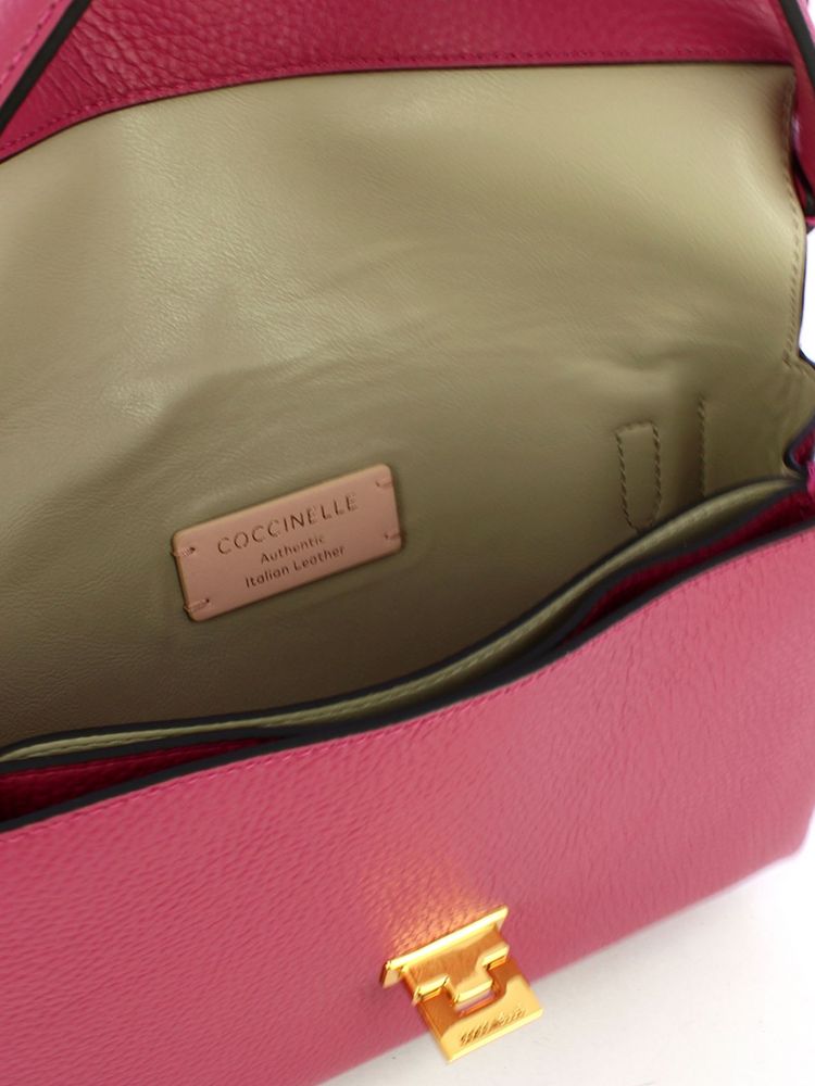 Coccinelle Arlettis Crossbody Bag — Pink Cow Leather