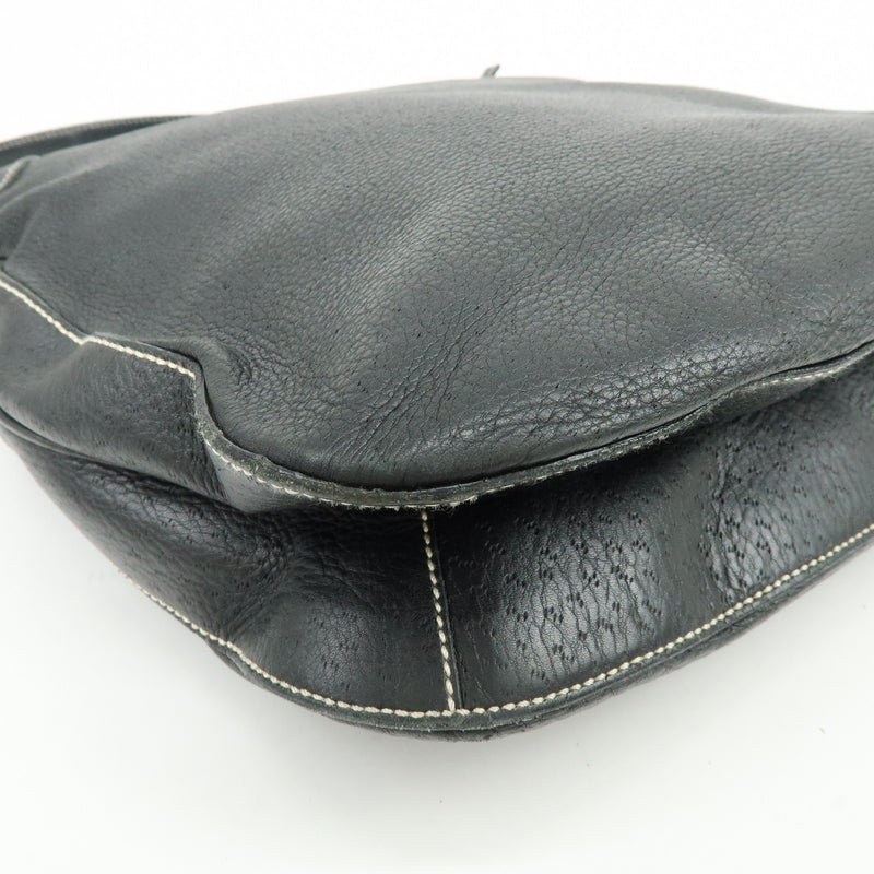 Salvatore Ferragamo Gancini Leather Black Bag