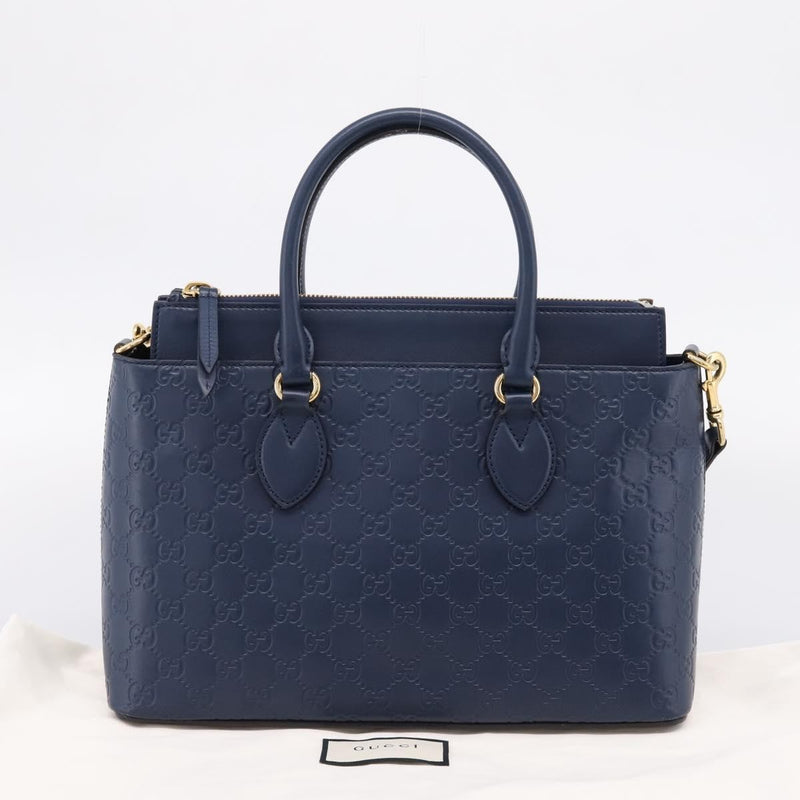 Gucci Linea A Convertible Guccissima Leather Navy Bag