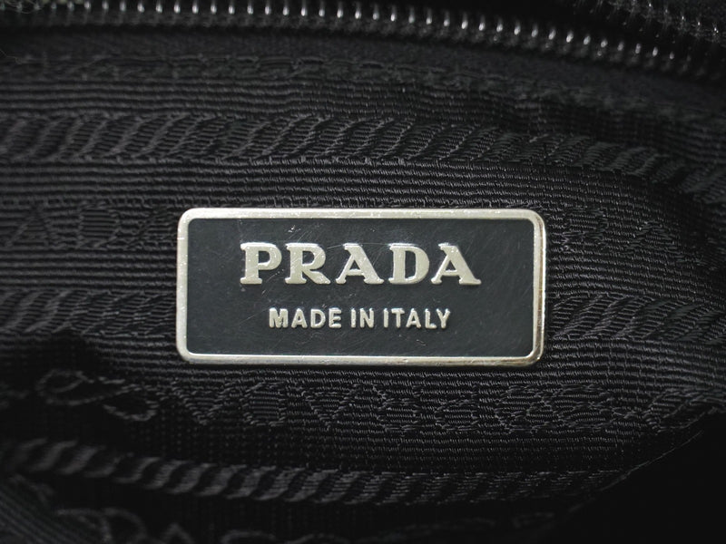 Prada Front Pocket Messenger Quilted Tessuto Black Nylon