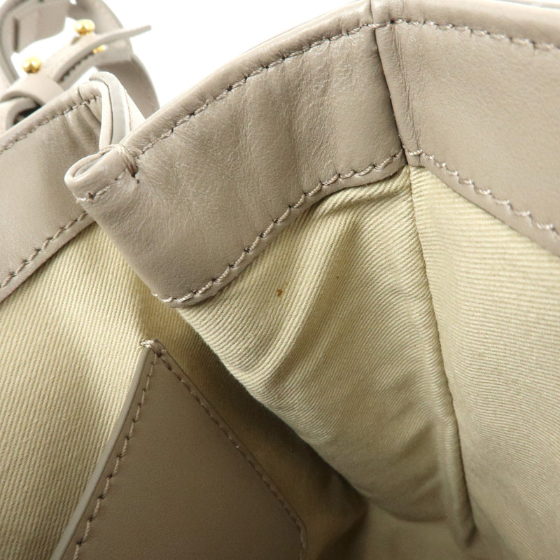 Chloe C Shoulder Bag Leather Gray