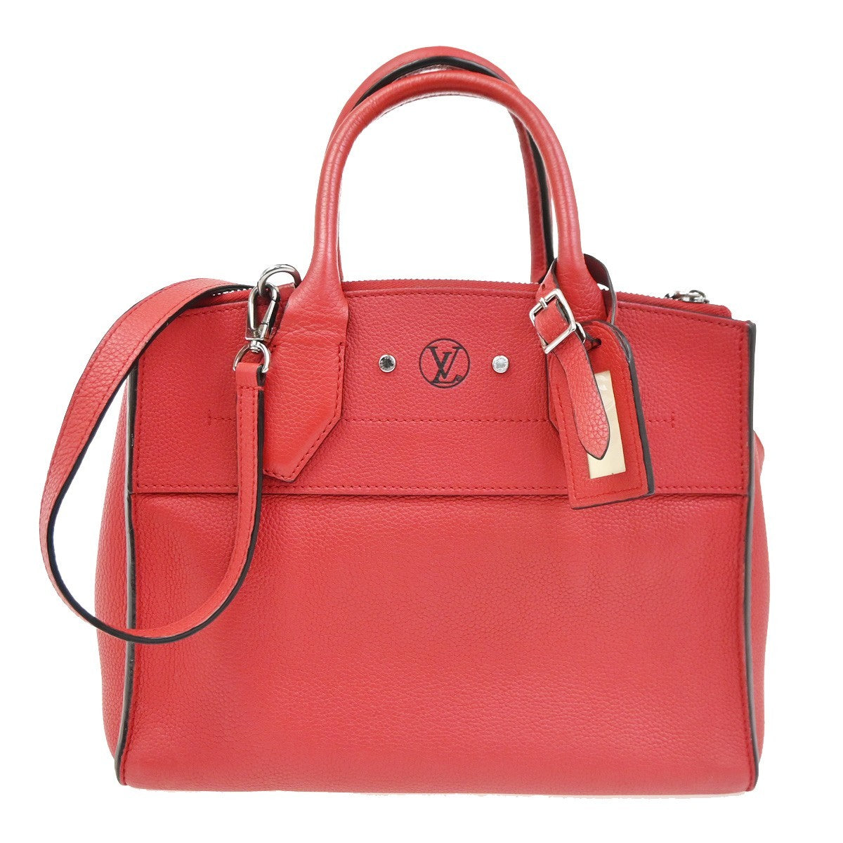 Louis Vuitton City Steamer Leather Red Bag