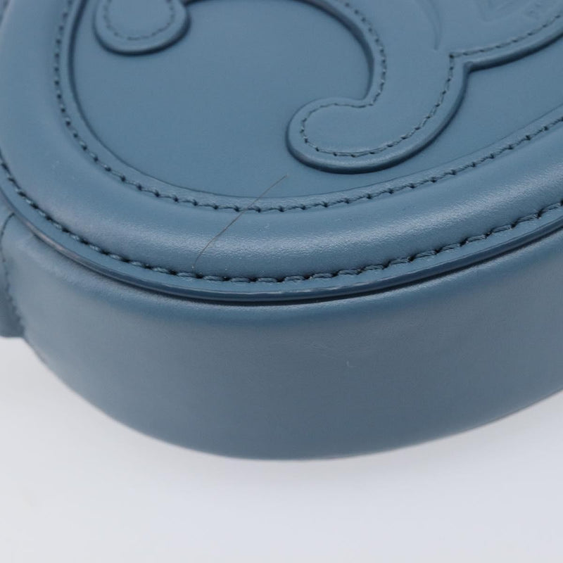 Celine Triomphe Oval Leather Blue Bag