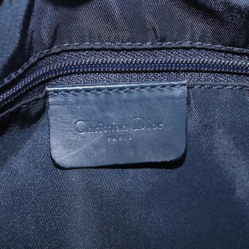 Christian Dior Vintage Double Saddle Diorissimo Canvas Navy Bag