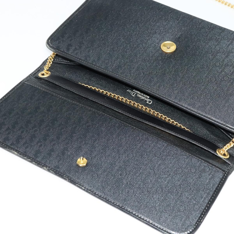 Christian Dior Vintage Trotteur Chain Canvas Black Bag