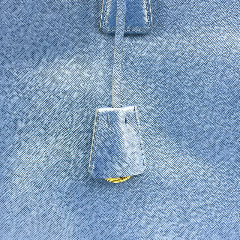 Prada Lux Open Saffiano Leather Blue Bag