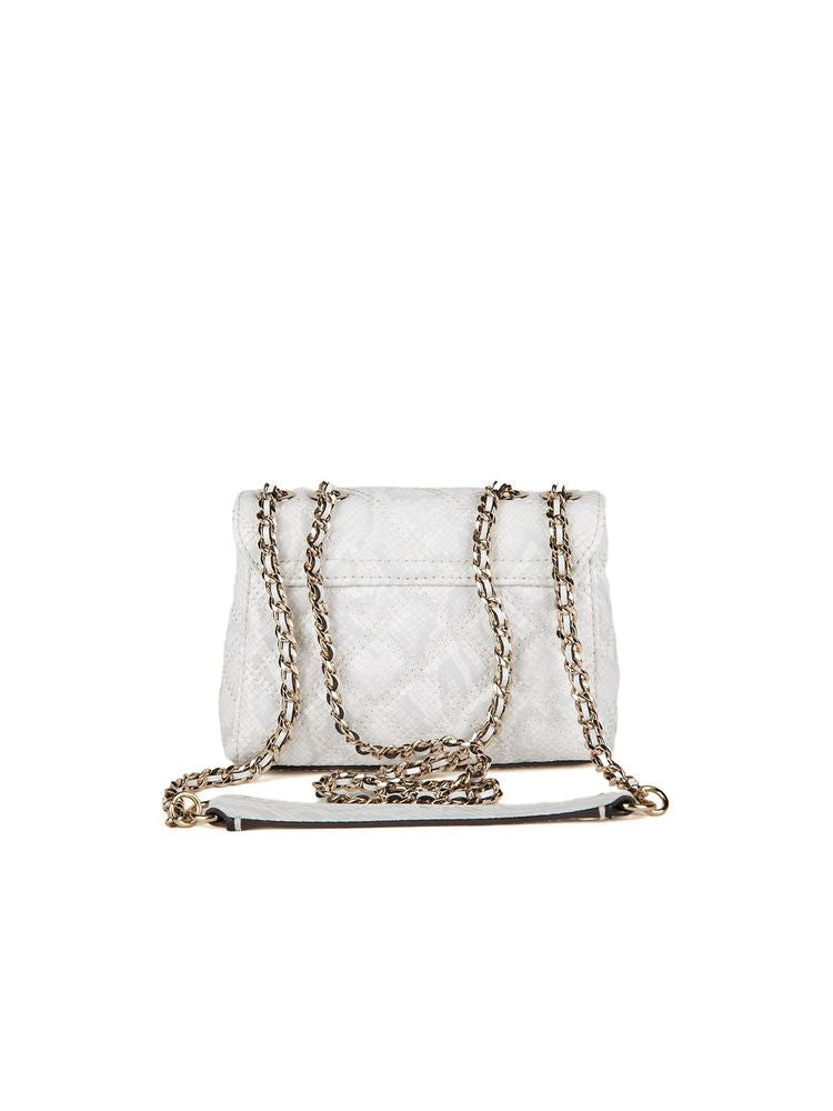 Guess Giully Ii Shoulder Bag — White Polyurethane
