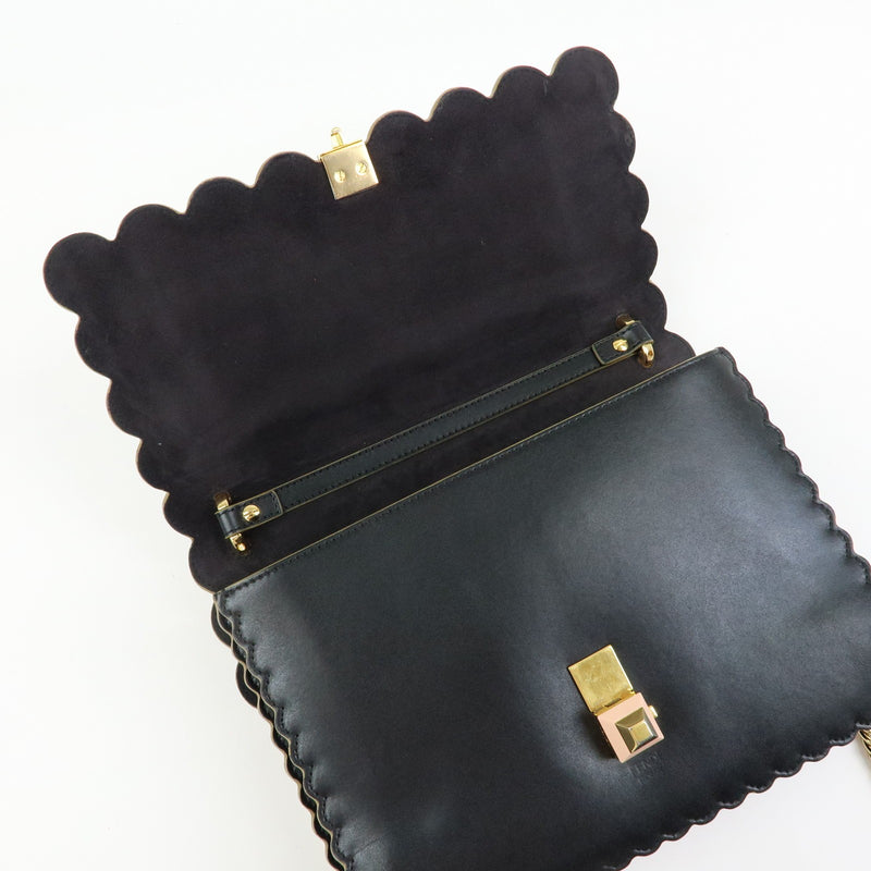 Fendi Kan I Leather Black Bag
