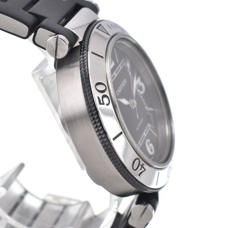 Cartier Pasha Seatimer Automatic Stainless Steel And Rubber Watches