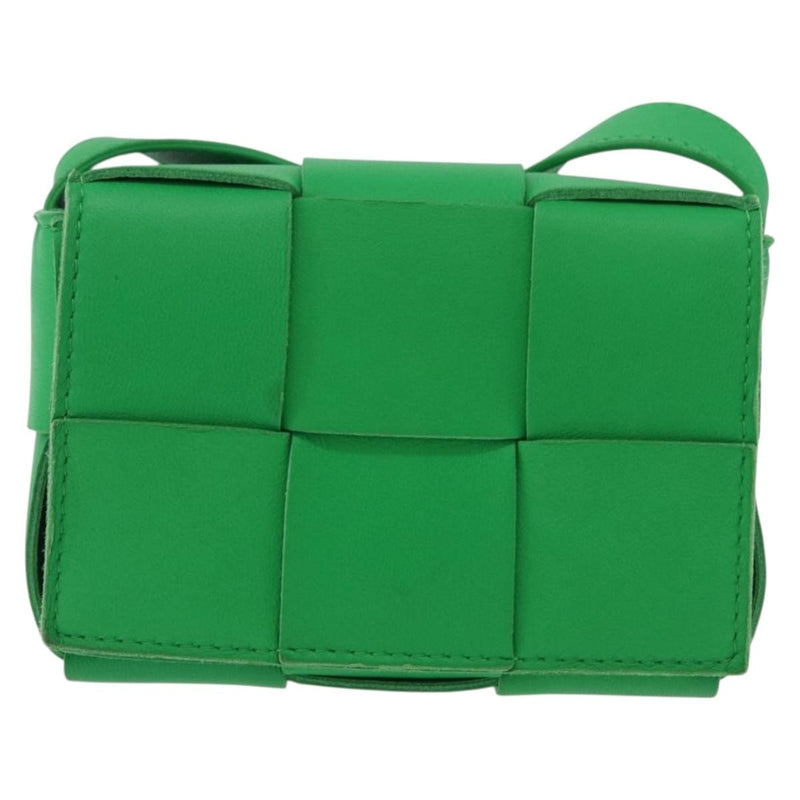 Bottega Veneta Cassette Maxi Intrecciato Leather Green Bag