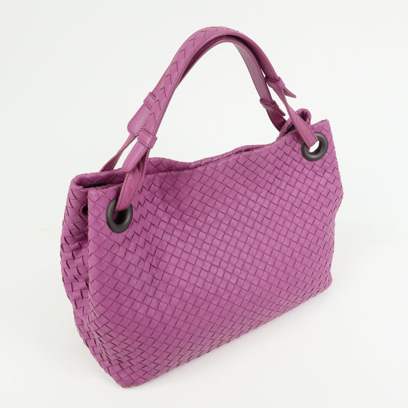 Bottega Veneta Garda Intrecciato Nappa Purple Leather Bag