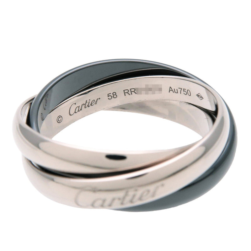 Cartier Trinity 18k White Gold & Black Ceramic Silver White_gold Bijoux