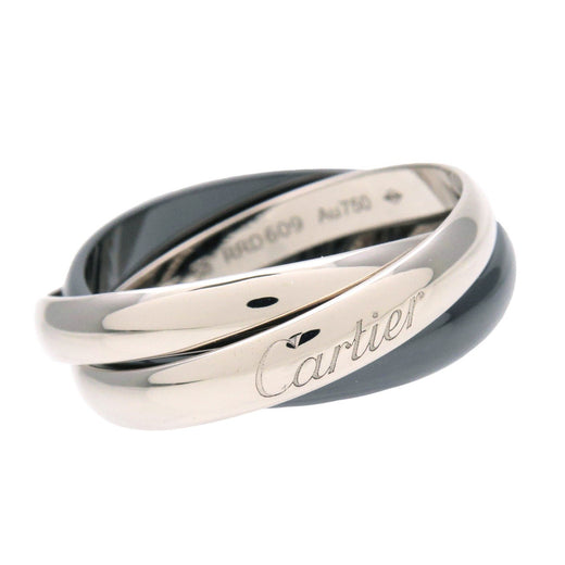 Cartier Trinity 18k White Gold & Black Ceramic Silver White_gold Bijoux