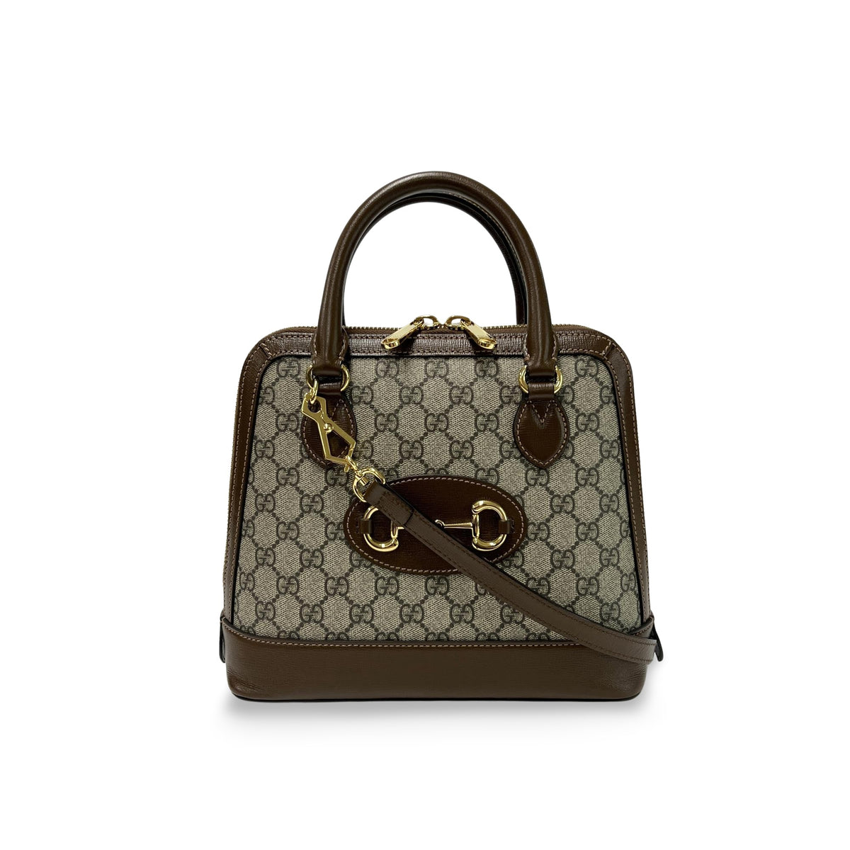 Gucci Horsebit 1955 Gg Coated Canvas With Leather Brown Other Bag