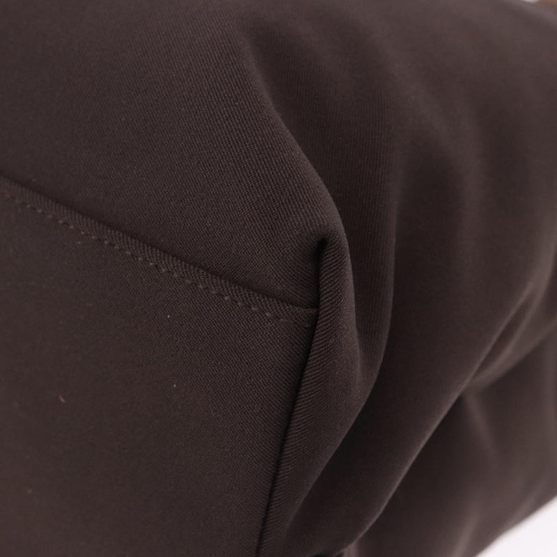 Salvatore Ferragamo Gancini Canvas Brown Bag